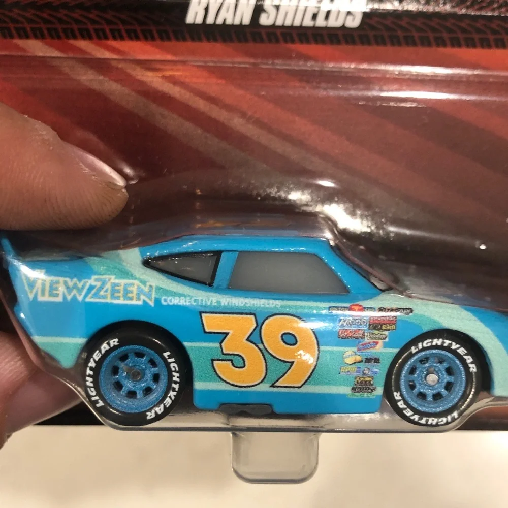 Mattel Pixar Cars Ryan Shields Die-Cast Toy Car - Teal and Yellow